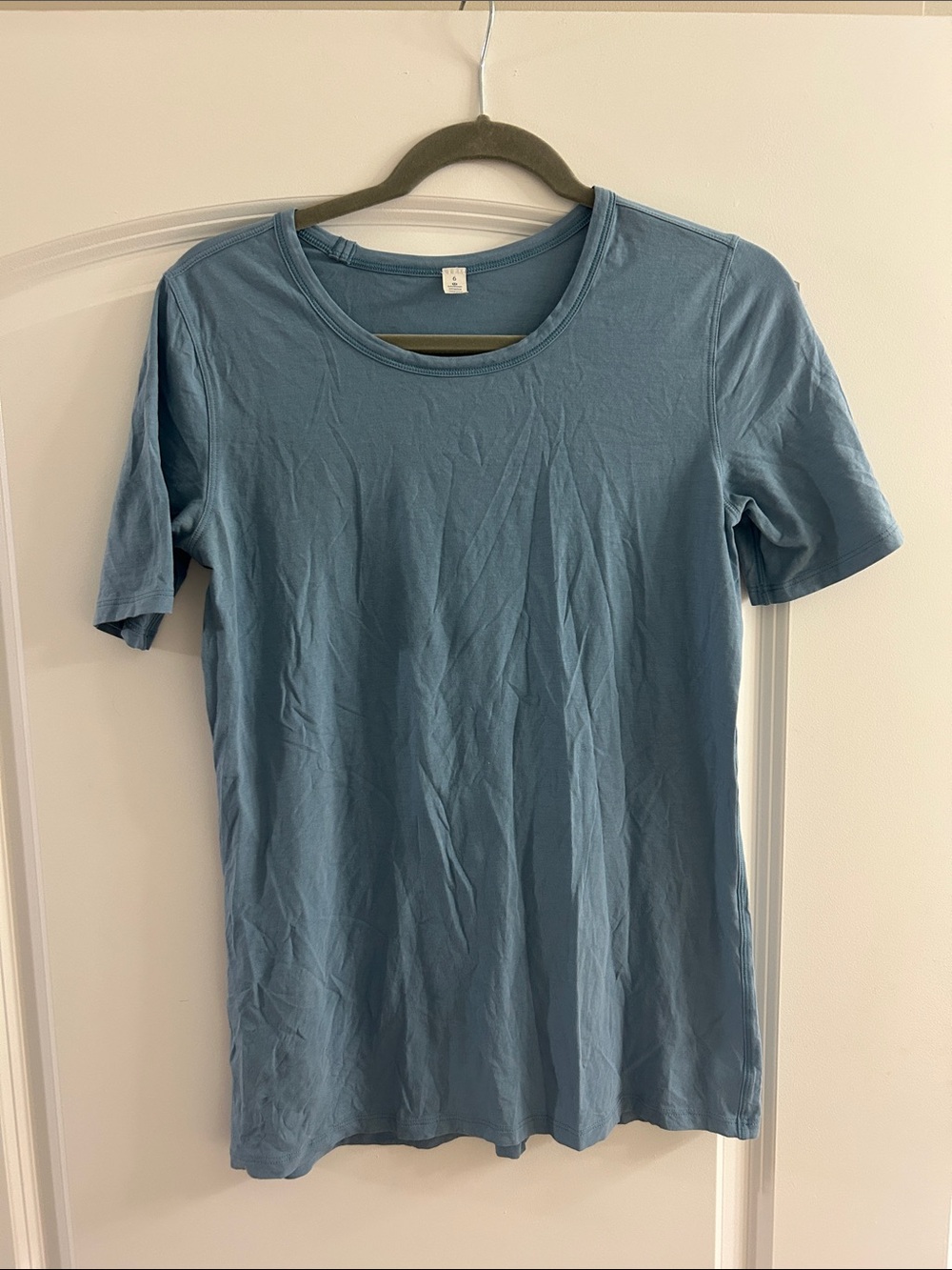 lululemon athletica Short Sleeve Crew Tee in Dusty Blue